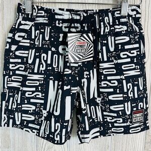 NEW! VISION STREET WEAR Boys Skater Swim Shorts Size Medium 10 NWT Summer Beach